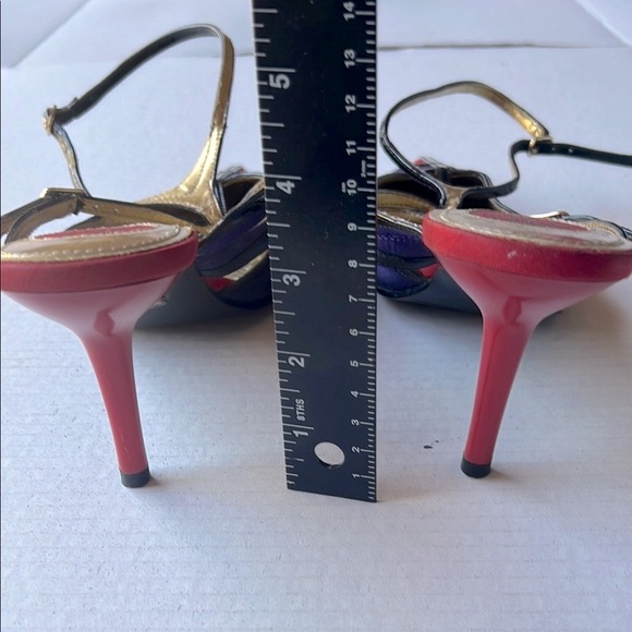 J.Renee Women's Red and Purple Strappy Heels - Picture 3 of 8